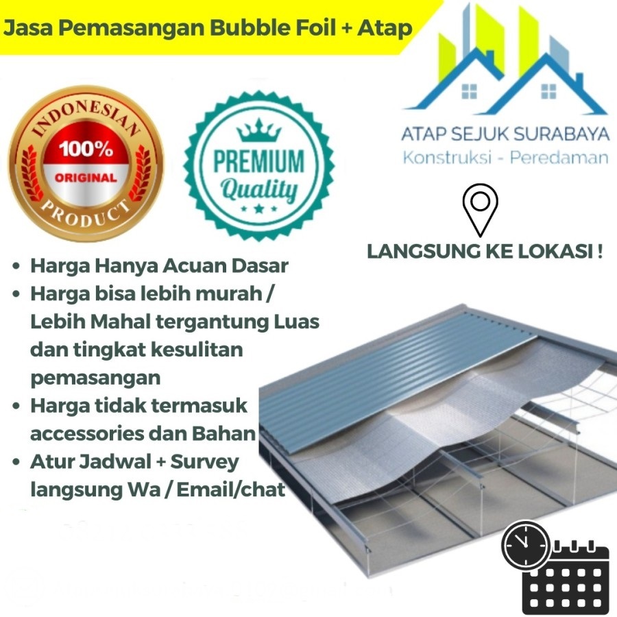 Bongkar Pasang Bubble Foil/Alumunium Foil