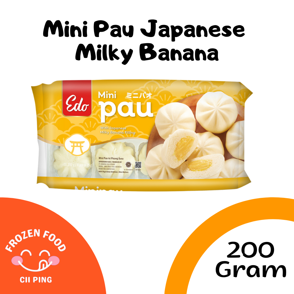 Edo Mini Pau Japanese Milky Banana 200gr Dimsum / Snack / Frozen