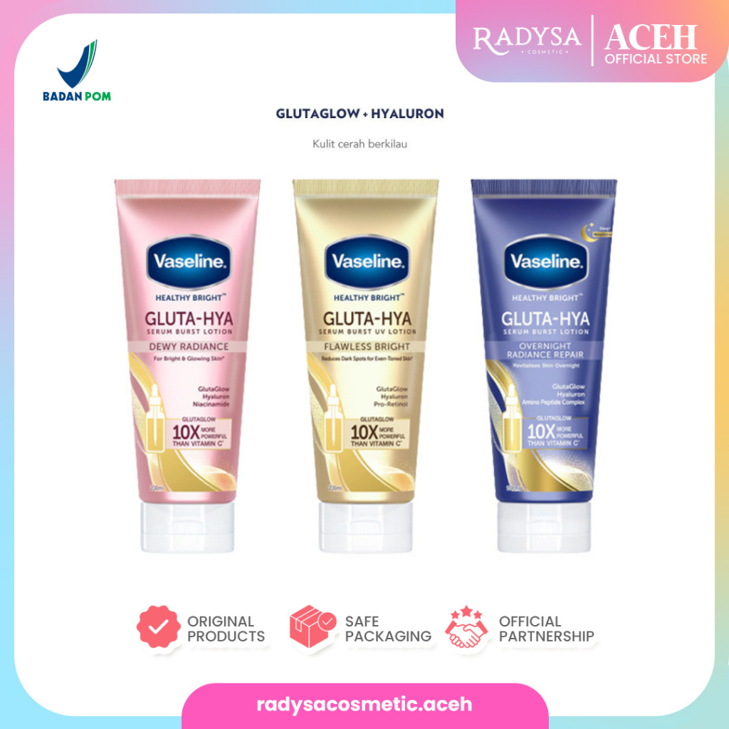 𝐑𝐀𝐃𝐘𝐒𝐀 - VASELINE Gluta HYA Serum Burst - UV - Lotion / Vaseline Body Serum Lotion