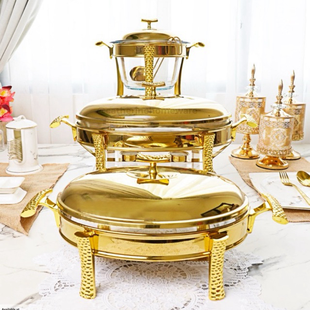 prasmanan gold mewah /prasmanan sultan /serving dish (harga 1 an)