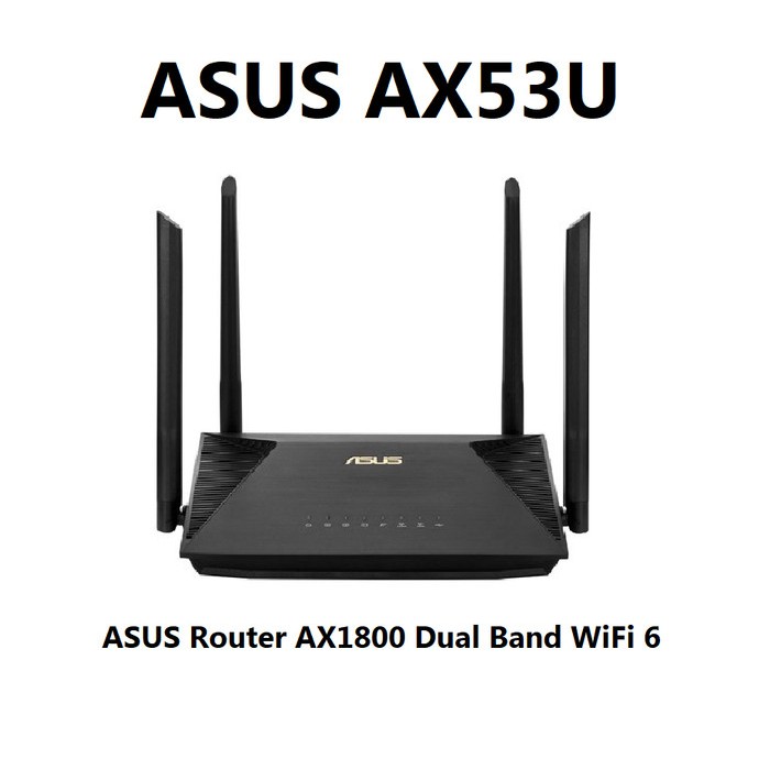 ASUS RT-AX53U Dual Band WiFi 6 AX1800 Wireless Router with AiMesh [106825]