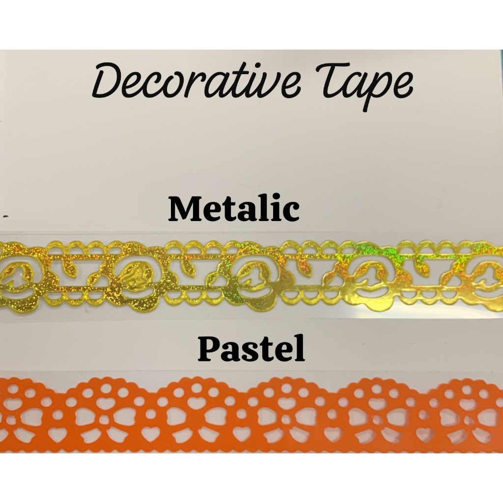 

decorative tape renda metalic / pastel satuan panjang 1 meter