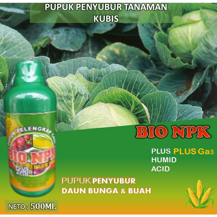 terbaru pupuk penyubur ampuh bio npk cair isi 500ml - pupuk pelengkap cair plus ga3 pupuk penyubur a
