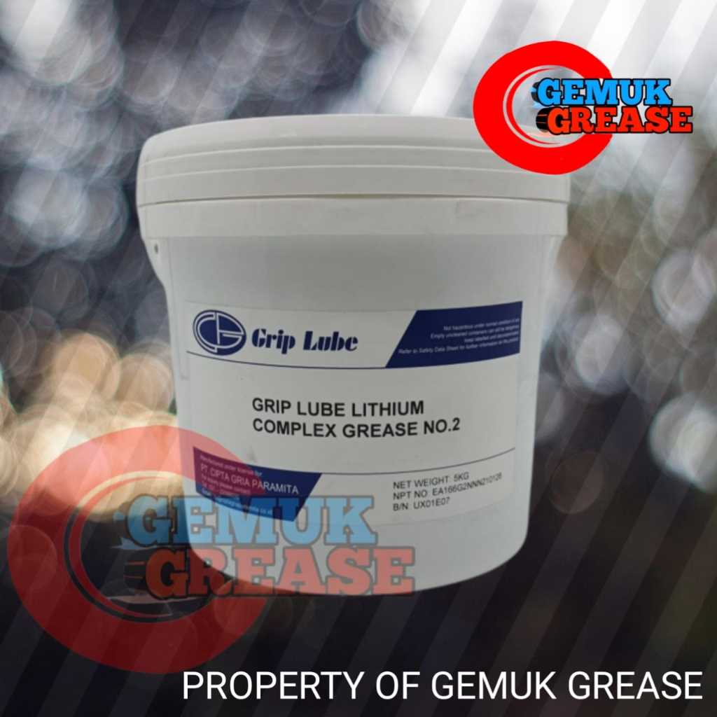GRIPLUBE LITHIUM COMPLEX GREASE 5Kg, Gemuk, Pelumas, Stempet
