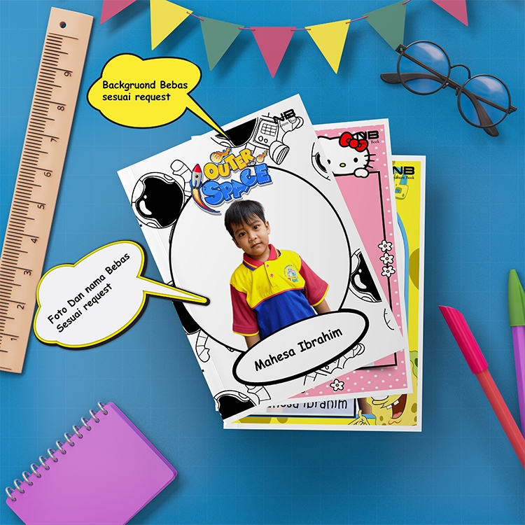 

Buku Tulis Sekolah Custom Bisa Pakai Foto Nama Dan Tema Suka Suka