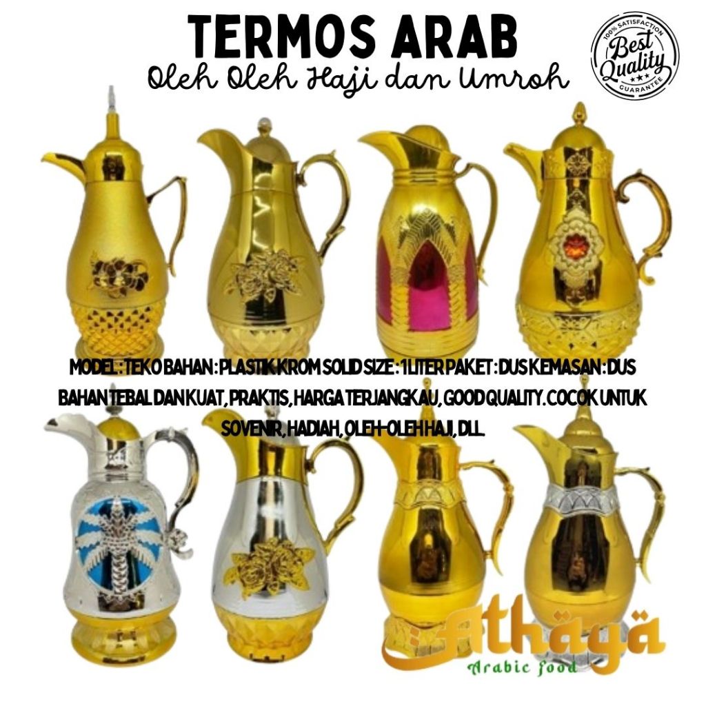 Termos Emas | Termos Hias | Termos Aladin 1L | Teko Arab 1L | Oleh-Oleh Haji Umroh