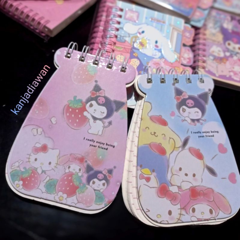 

Memmo Sanrio Buku Catatan Kuromi Hello Kitty Pompompurin