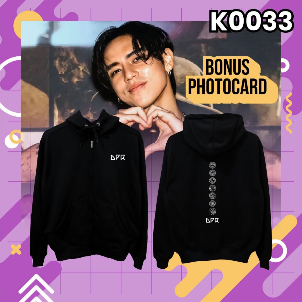 K0033 Jaket Sweater Hoodie DPR Ian Live Logo Free Photocard