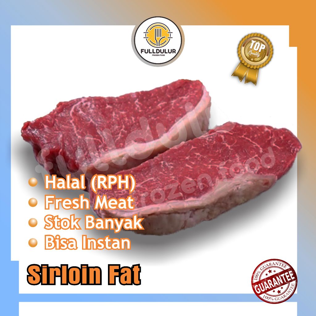 

Fulldulur Sirloin Fat Daging Sapi 250g Seperempat Kilo Halal Higienis Segar Bandung Teiyaki Yakiniku Tongseng Meat Beef Kualitas Premium Murah