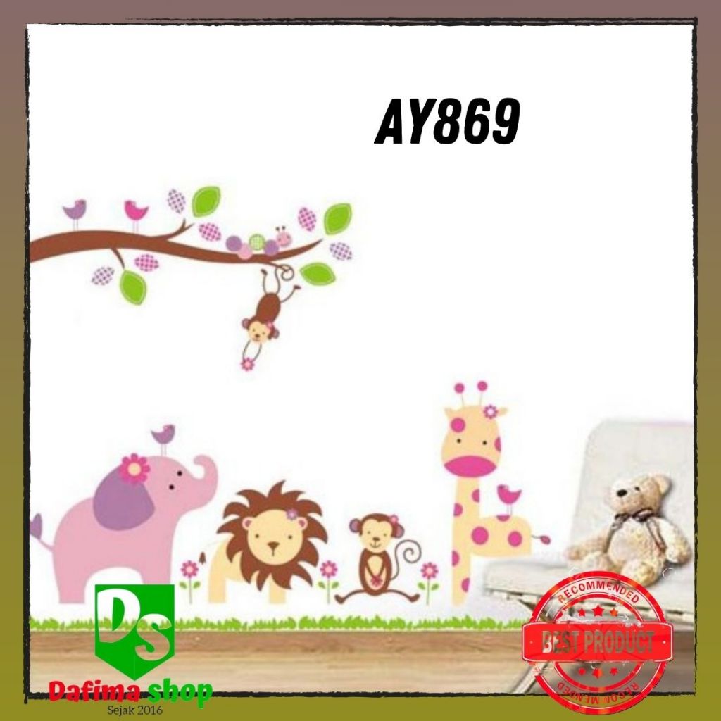 Wallsticker Dinding Uk.60x90 Gajah Pink AY869