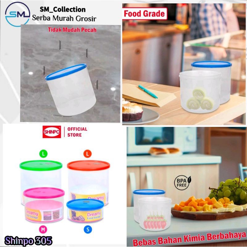 Toples Snack/Toples Bening/Toples Bulat/Toples Plastik Shinpo 305