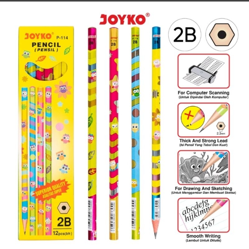 

Pencil / Pensil Joyko P-114 2B (12 Pcs)
