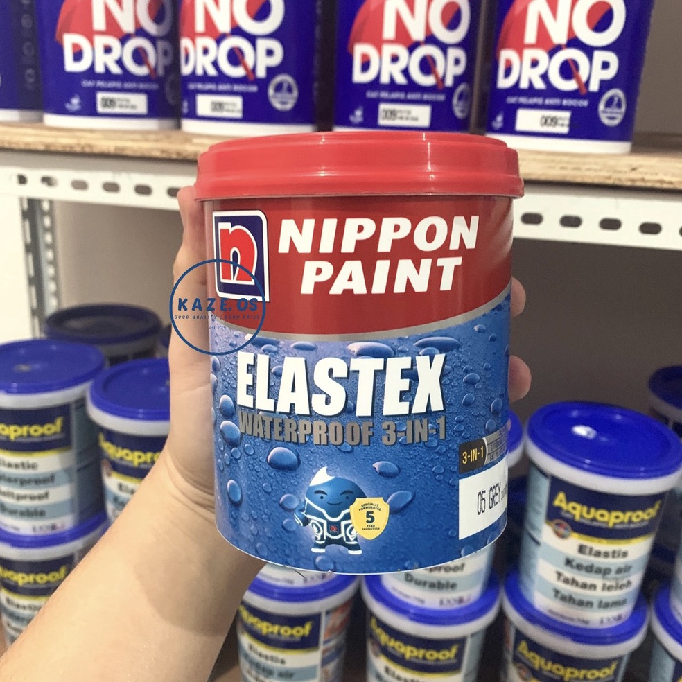 ART C8N ASLI 1 ELASTEX 3 IN 1 NIPPON PAINT 1KG  1 KG WARNA LENGKAP PUTIH ABU ABU BIRU HITAM MERAH HI