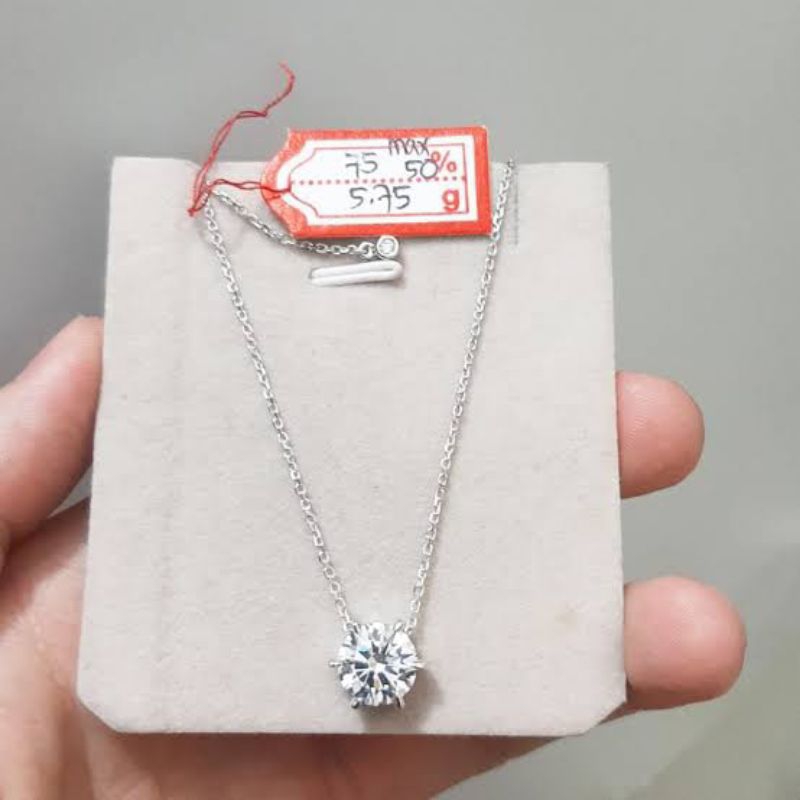 kalung emas putih75%