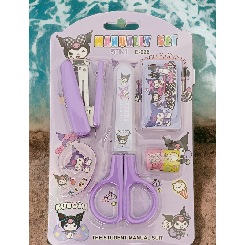 

paket alat tulis lengkap/stationery set SCISSOR/GUNTING KUROMI SANRIO CINNAMOROLL