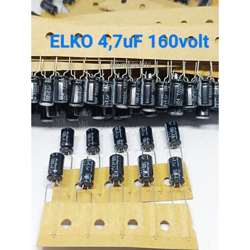 4,7uf 160v / Elco 4,7uf 160v / Elko 4,7uf 160 volt / Capasitor 4,7uf 160v