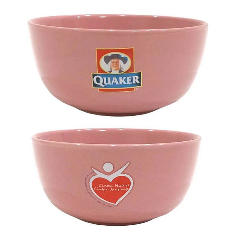 QUAKER MANGKOK ORIGINAL BRANDED / BOWL OATMEAL QUAKER BRANDED
