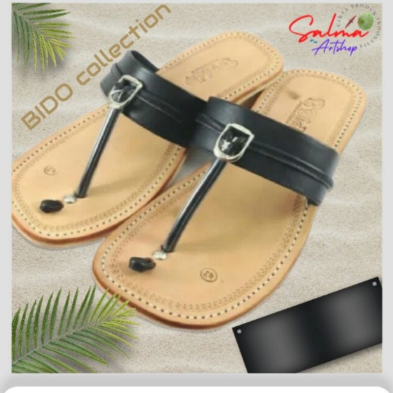 Sandal kulit Pria original BIDO/Sandal tradisional terompah/sandal jepit terumpah jejaka