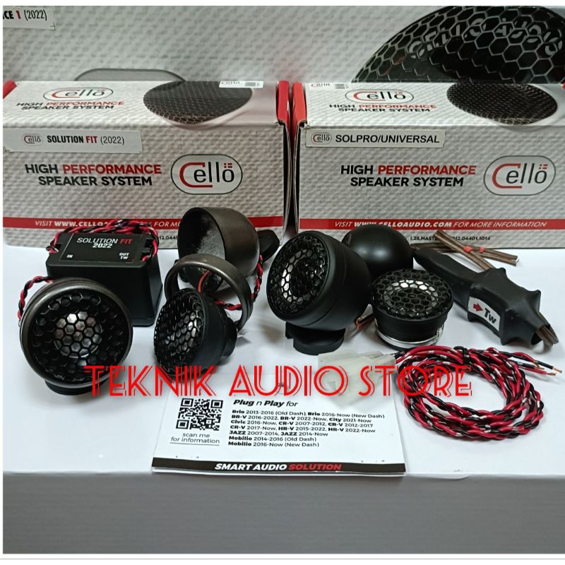 Tweeter Fullrange 1.5inch Cello Solution Pro-Solution Fit Plus Soket Pnp Tweeter Mobil Honda