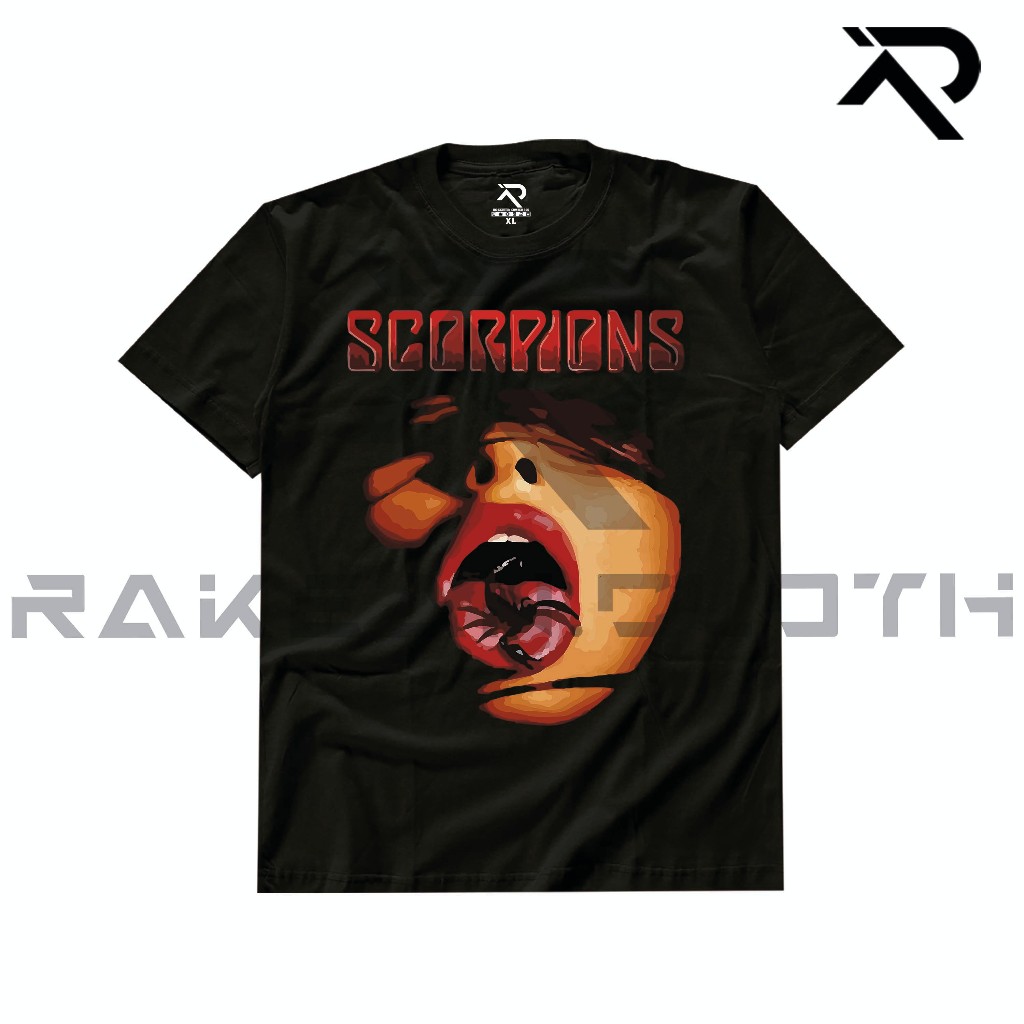 RKN Kaos Music Scorpions MUS-44 Unisex Combed 30s HITAM