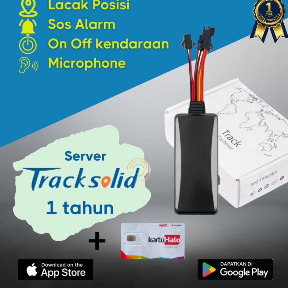 Terbaik GPS Tracker Mobil GX6Tracksolid 1 Tahun Original