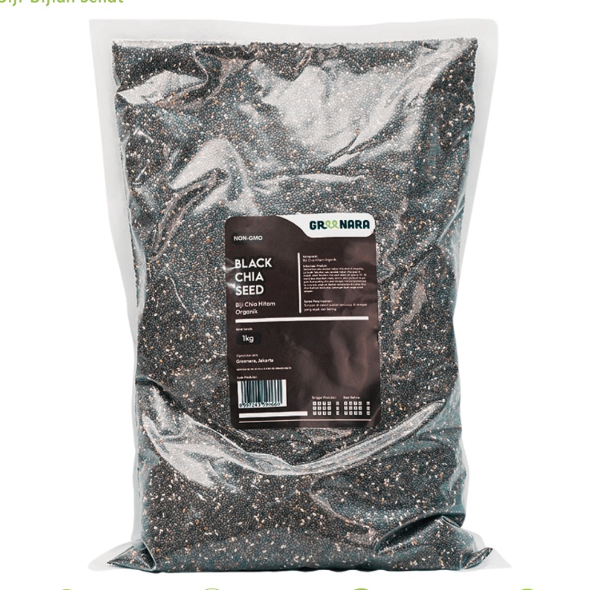 

Promo Greenara Biji Chia Hitam Organik 1kg Organic Black Chia Seed