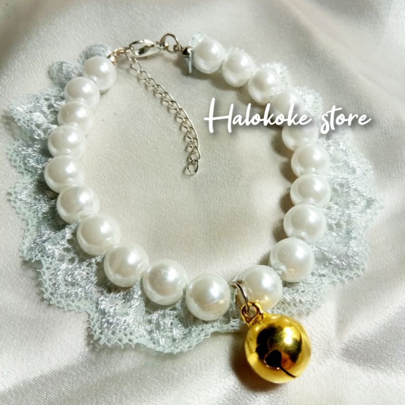 Kalung Kucing Renda Vintage || Kalung Kucing Lucu || Kalung Kucing Estetik