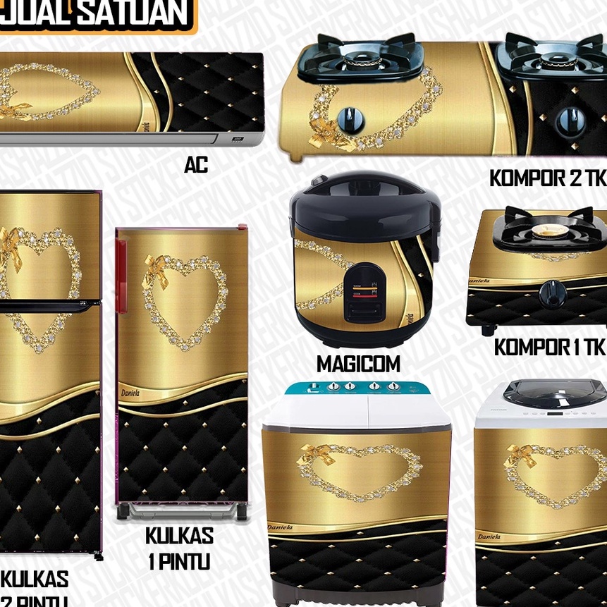 FG2 Stiker Kulkas 2 pintu 1 pintu  stiker kompor 2 tungku 1 tungku  stiker mesin cuci 2 tabung 1 tab