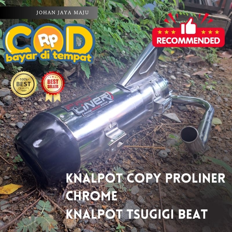 Knalpot TZM Beat ESP Copy Proliner Motor Beat Deluxe,Beat ESP, Beat Fi, Beat CBS, Beat Street, Beat 