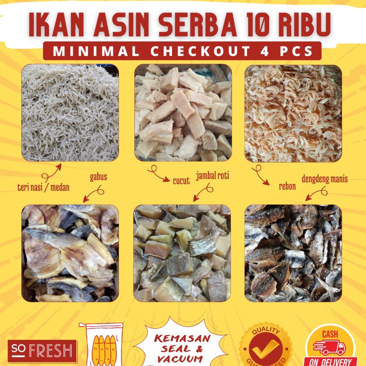 

HJ6 COD IKAN ASIN SERBA Rp 1 MINIMAL CO 4 PCS IKAN ASIN MURAH IKAN ASIN IKAN KERING ASIN IKAN KERING IKAN PREMIUM