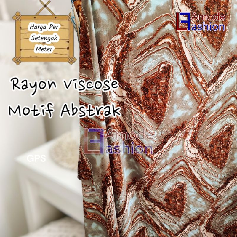 Rayon Viscose Motif Abstrak