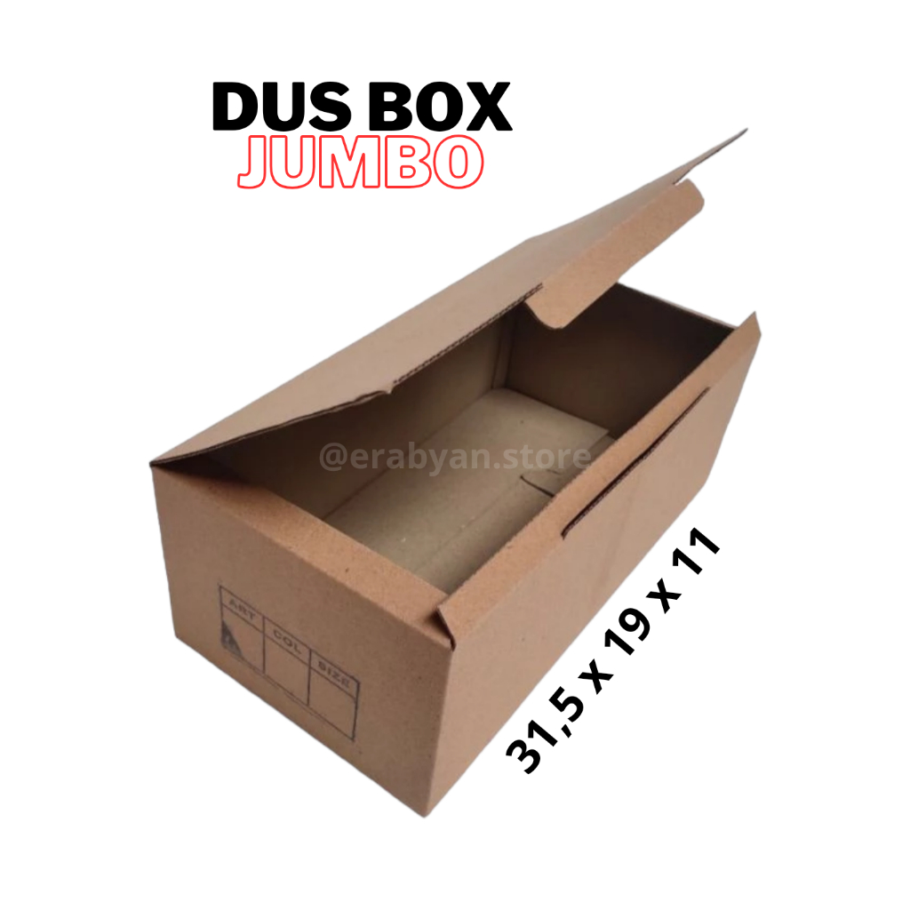 

TERMURAH DUS BOX SEPATU SANDAL JUMBO POLOS COKLAT UKURAN 31,5x19x11