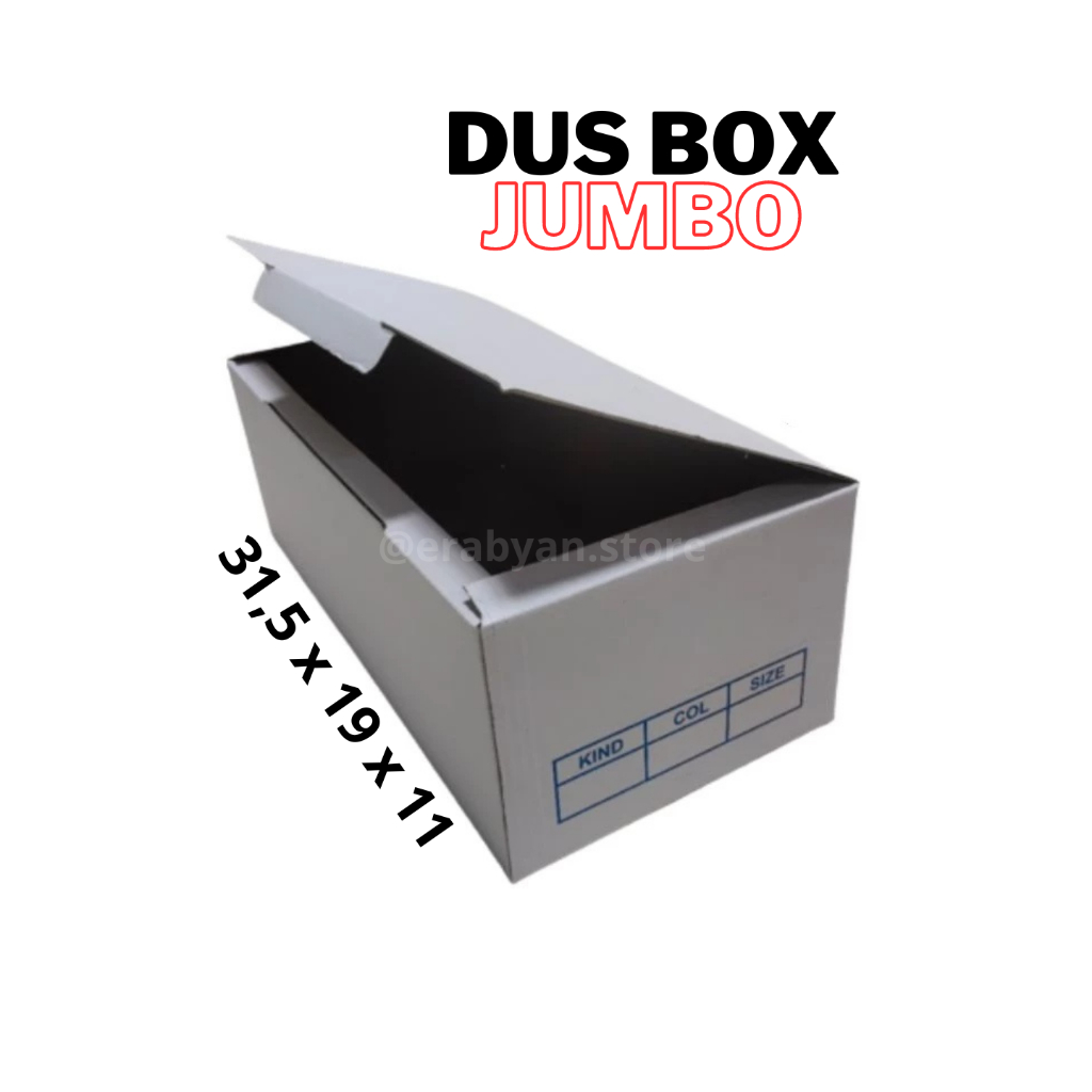 

TERMURAH DUS BOX SEPATU SANDAL POLOS PUTIH JUMBO UKURAN 31,5x19x11