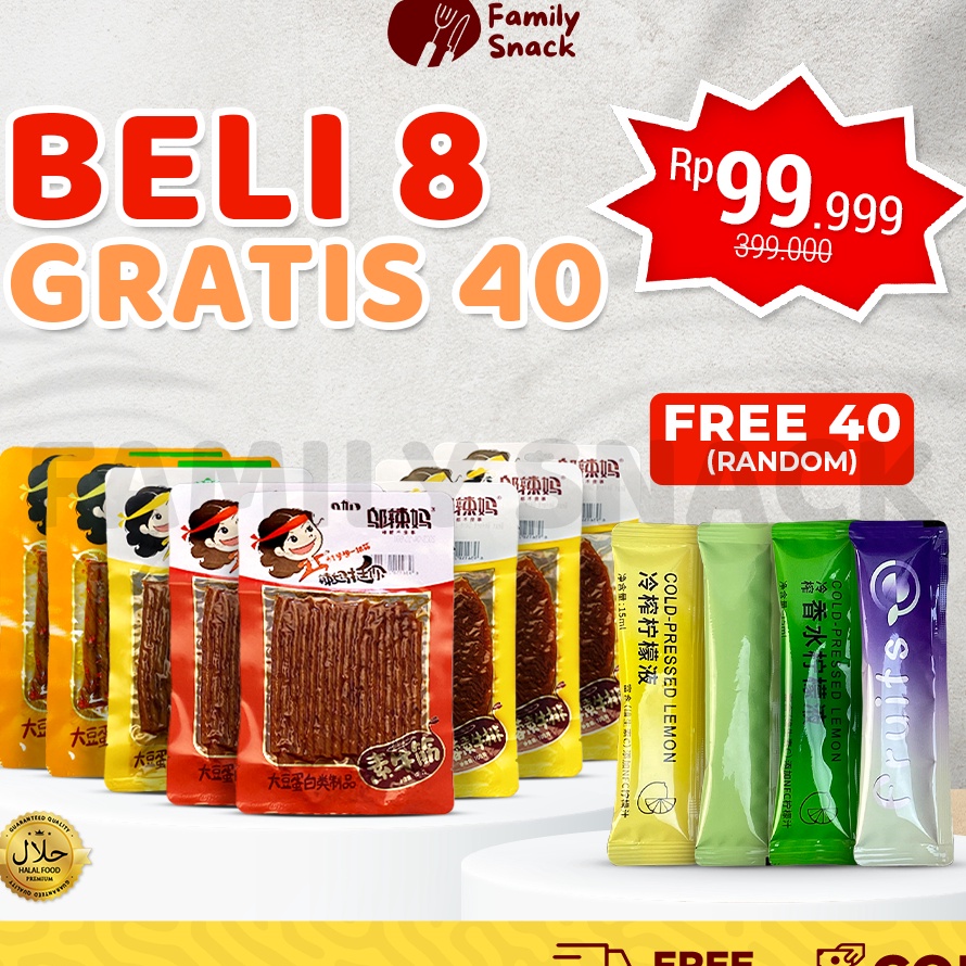 

Istimewa Latiao Family Snack HALAL Wulama Buy 8 Get 4 Free Wulama Latiao Bundle Wulama Gluten Cemilan Snack A Food Vegetarian Latiao