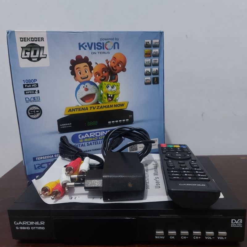Preloved STB Dekoder Gol Receiver Parabola K Vision Gardiner G88HD Ottimo Rusak/Mati Kendala Mata Me