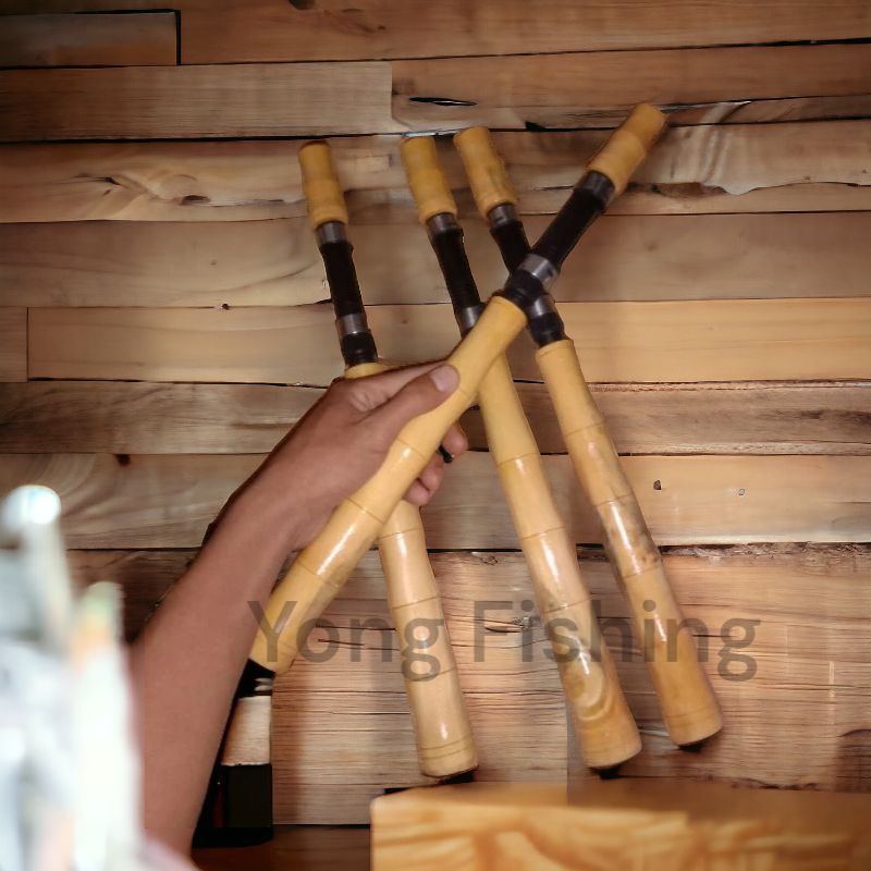 gagang joran kayu pinus polos+reealseat 16mm