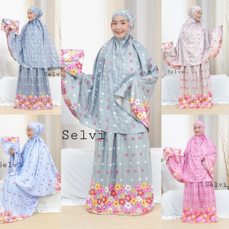 Mukena Dewasa Standar Rayon Adem / Mukena Motif Katun Murah Elegan