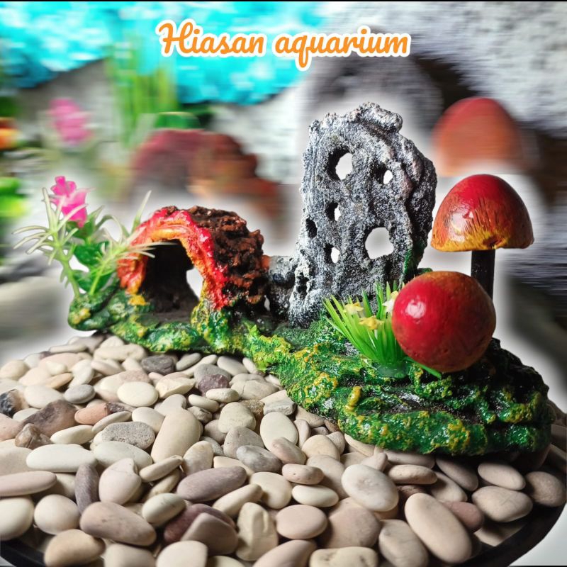 Hiasan Aquarium Terowongan Kayu L Hiasan Akuarium Ornamen Pohon Rumah Ikan Berdiri