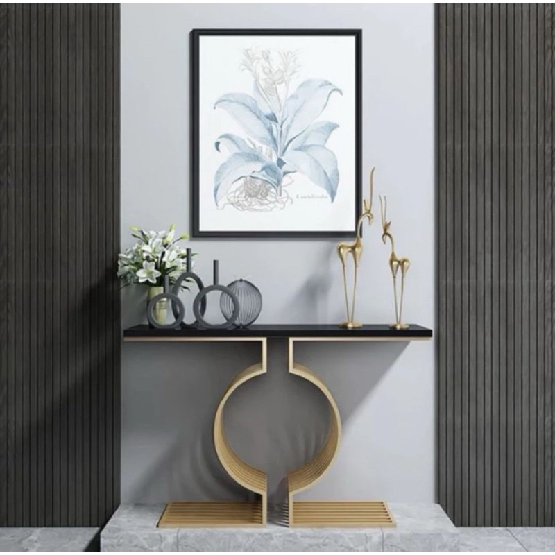 meja besi top marmer console marmer meja pajangan top marmer