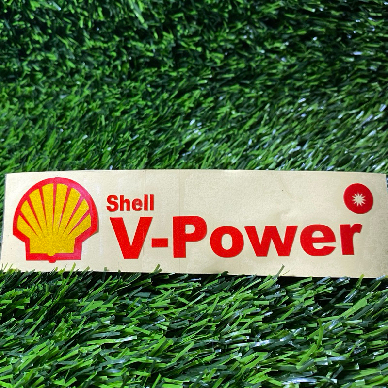 Stiker Shell V Power sticker cutting timbul motor helm