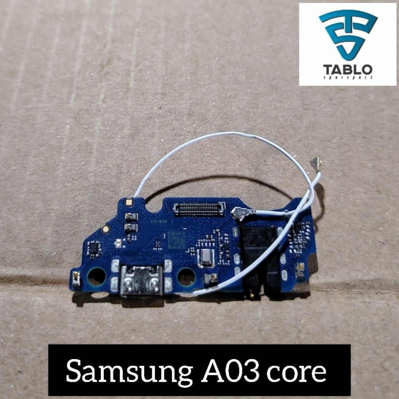 Papan konektor cas Antena mic Samsung A03 Core original copotan hp