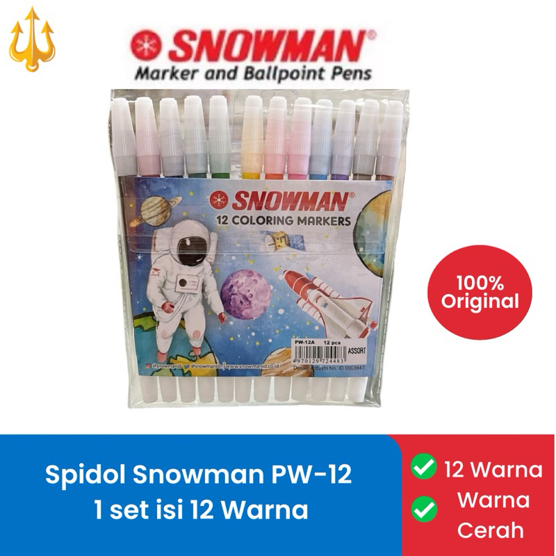 

Spidol Warna Snowman 12 Warna PW-12