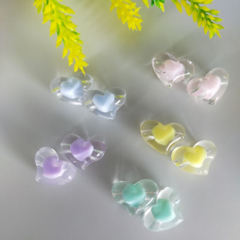 Manik Akrilik Transparan Manik Love Isi Manik Love Bening Manik DIY Aksesoris