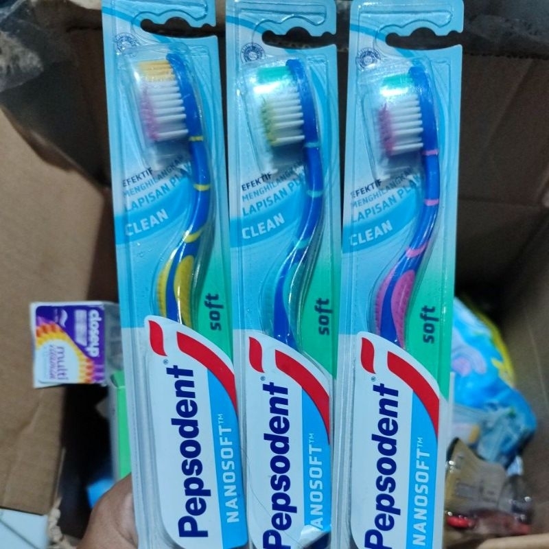 sikat pepsodent nano clean soft