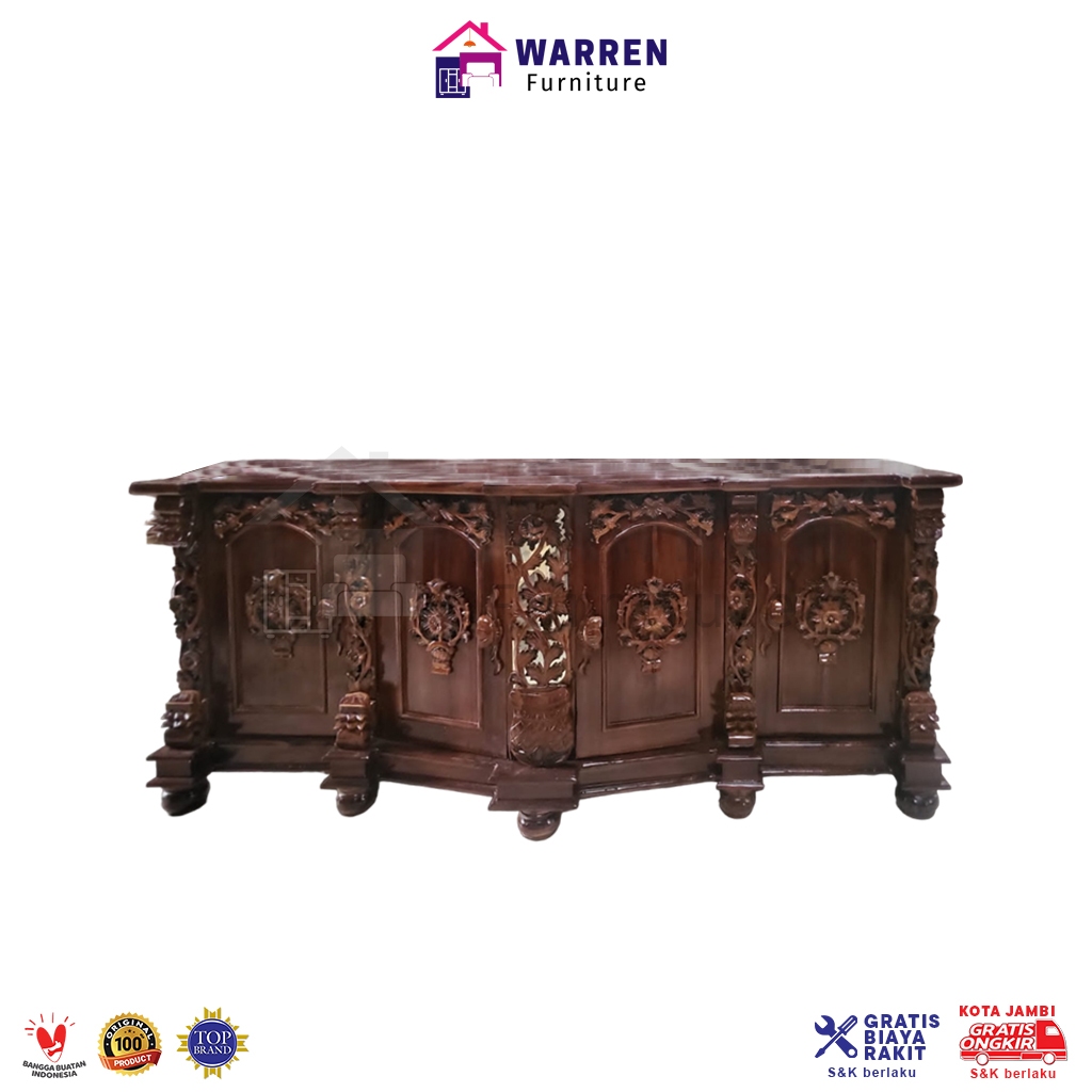 Bufet Datar Kayu Jati Jepara / Rak TV Kayu Jati Jepara - Shima