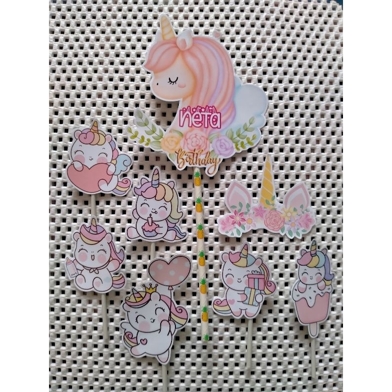 Topper Cake Set Unicorn