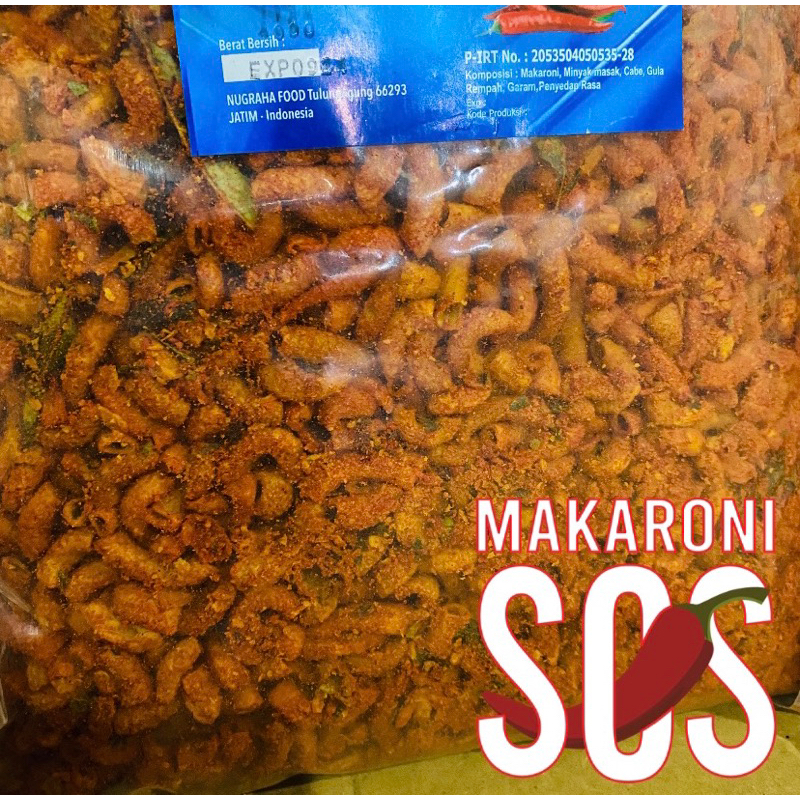 

2Xbtygneal Sakha Snack ) Makaroni Pipa 1Kg (1000Gr) Pedas Dj Makaroni Pedes Daun Jeruk 1Kg