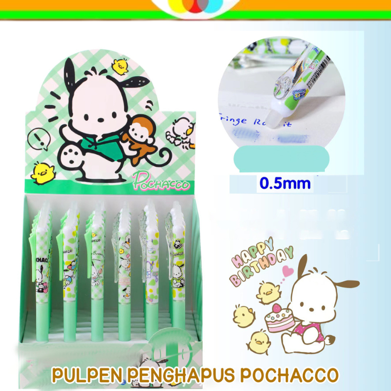 

PULPEN PENGHAPUS POCHACCO TINTA BIRU 0.5MM | PEN TINTA BIRU | PEN PENGHAPUS | HELLOKITTY | POCACCO | CINAMORROL | | MELODY | KUROMI ALAT TULIS SEKOLAH PENA PENGHAPUS | SKM