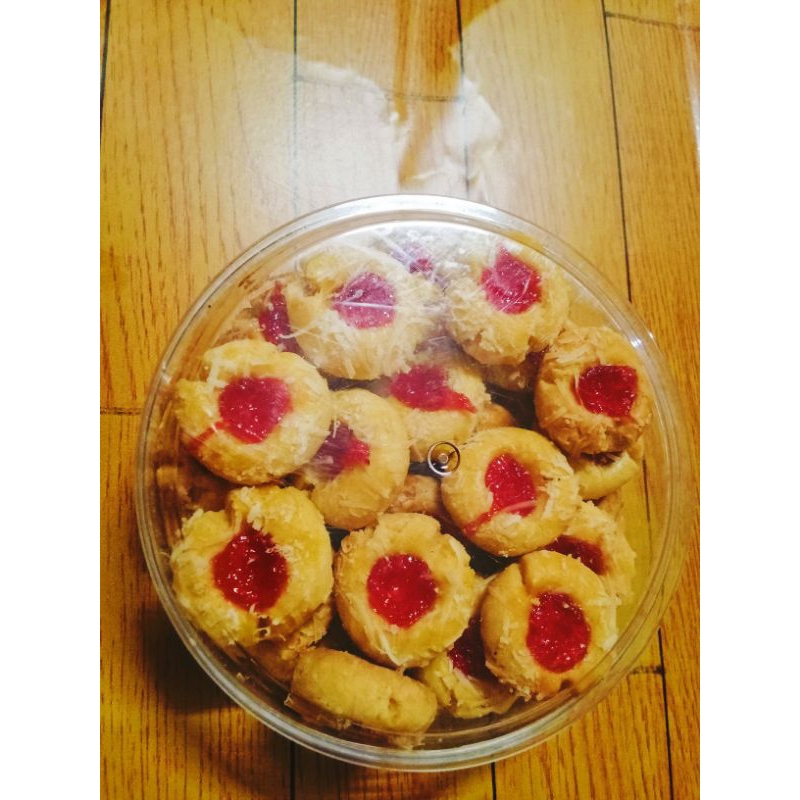 

KUE KERING/Thumprint stroberry/Kue Snack/cemilan/kue lebaran