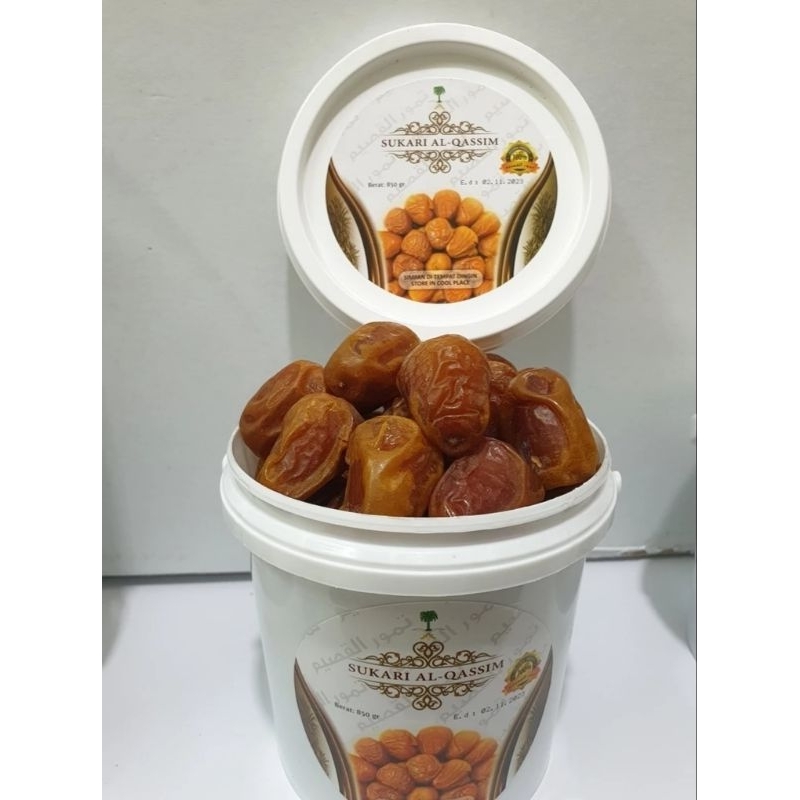 

Kurma Sukari Al Qassim Madinah 500 Gram Kemasan Ember Exp 2025